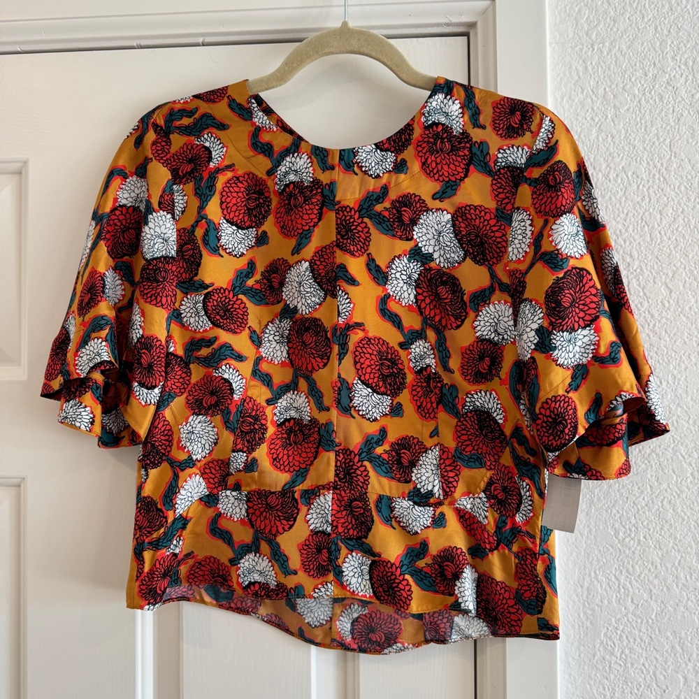 Marni blouse flutter sleeve